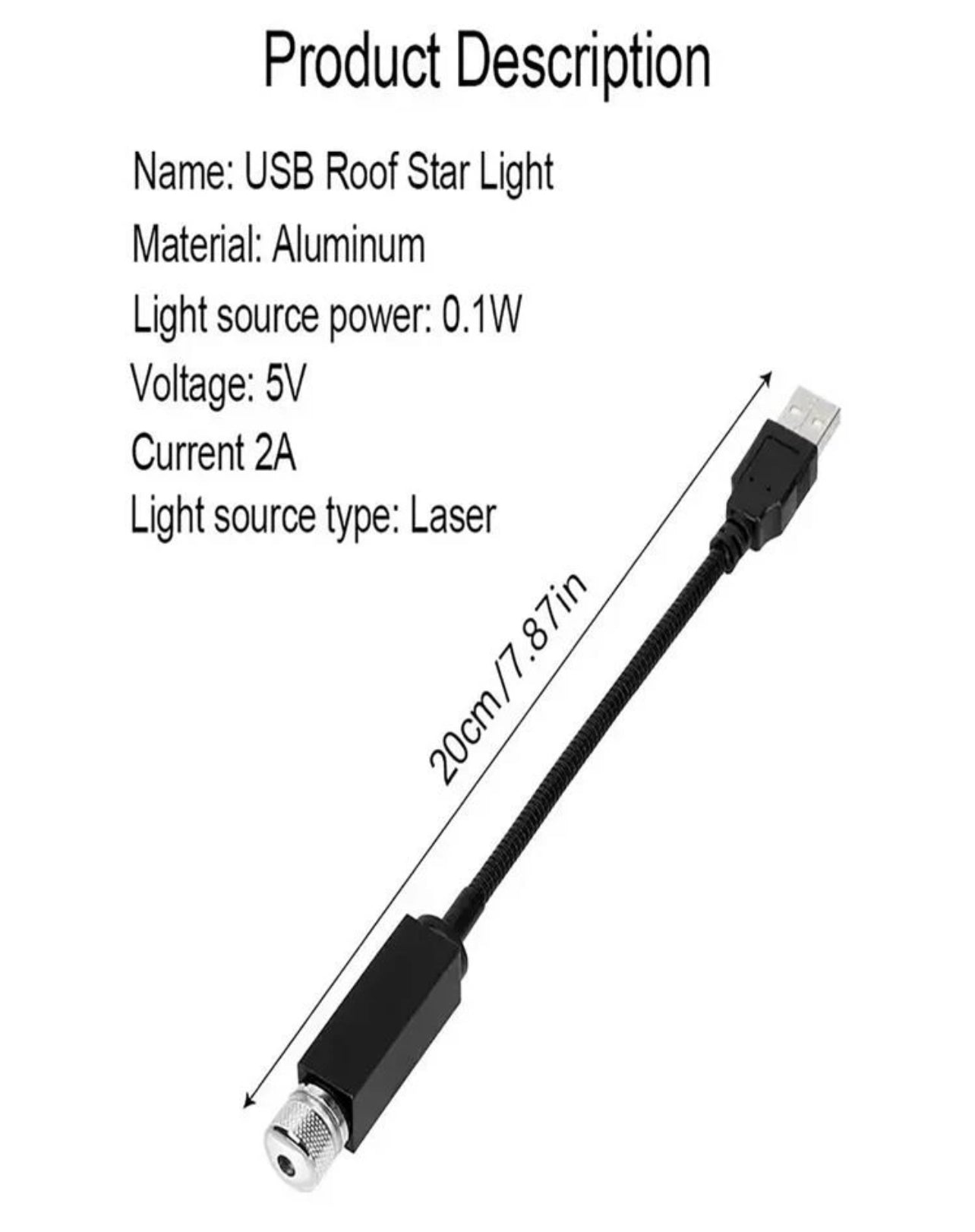 1st USB Atmosphere LED-nattljus, justerbara dekorativa lampor för inomhusdekoration, nattlampor tak, takinredning Projektion Star Tom Top